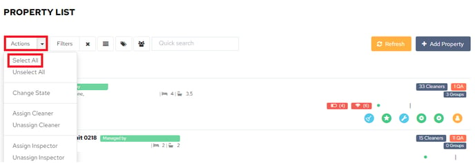 Actions select all properties-1