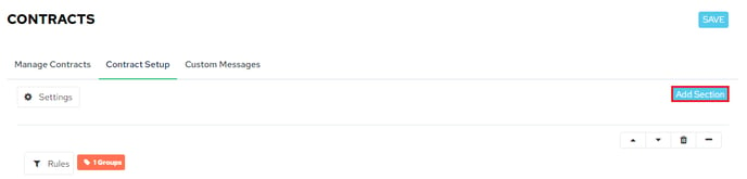 Add Section Contract Setup