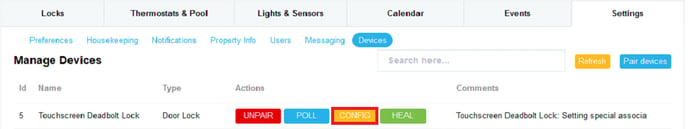 Config manage devices