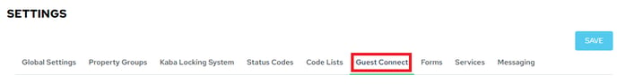 Guest Connect Global Settings